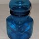 Blue glass jar