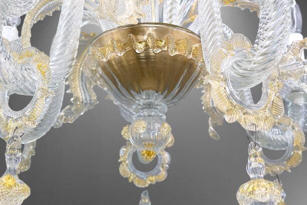Venetian lustre in Murano glass and gold leaf