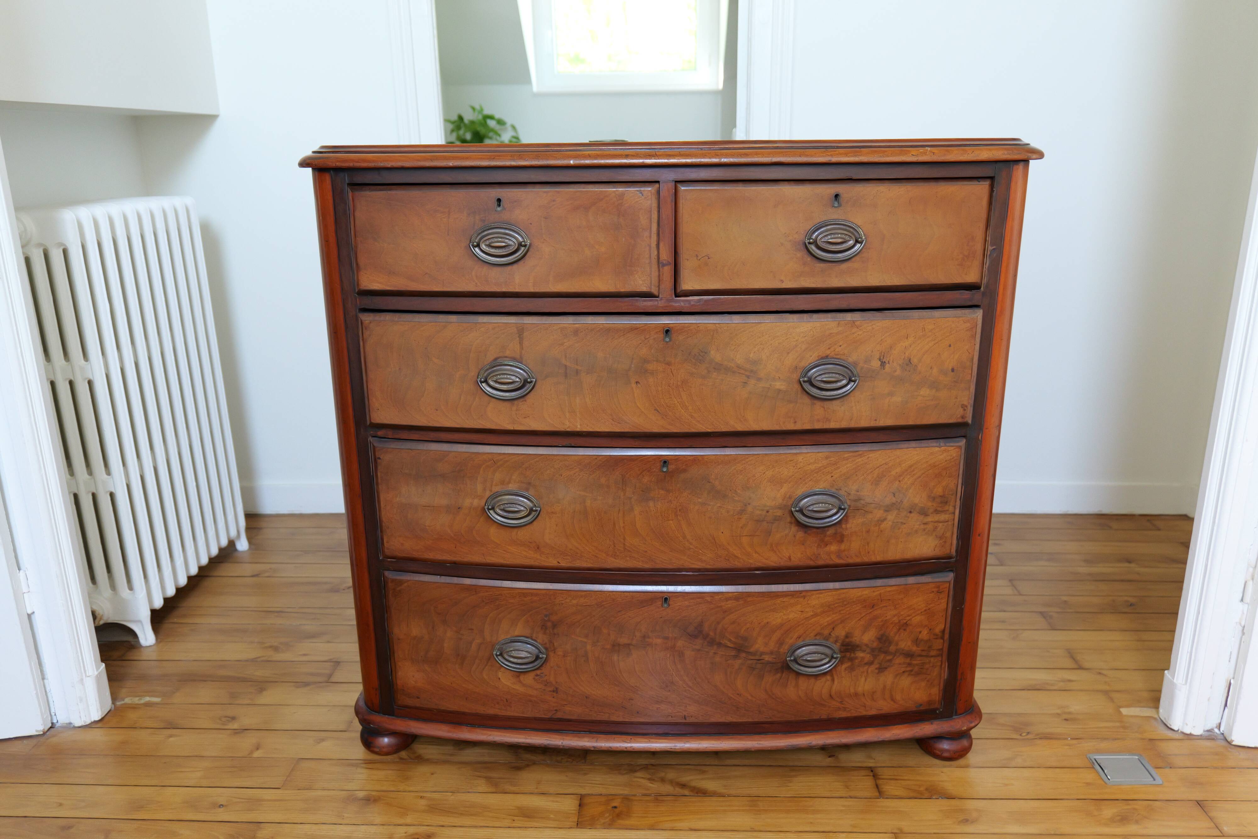 Victorian English commode (19th century) in solid wood