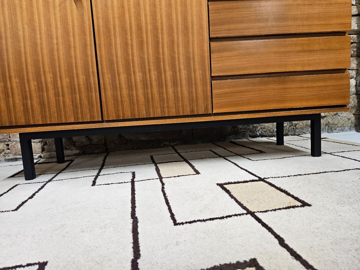 Sideboard in teak veneer 1970