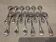 12 silver-plated dessert forks by Christofle Marly, 18.8cm