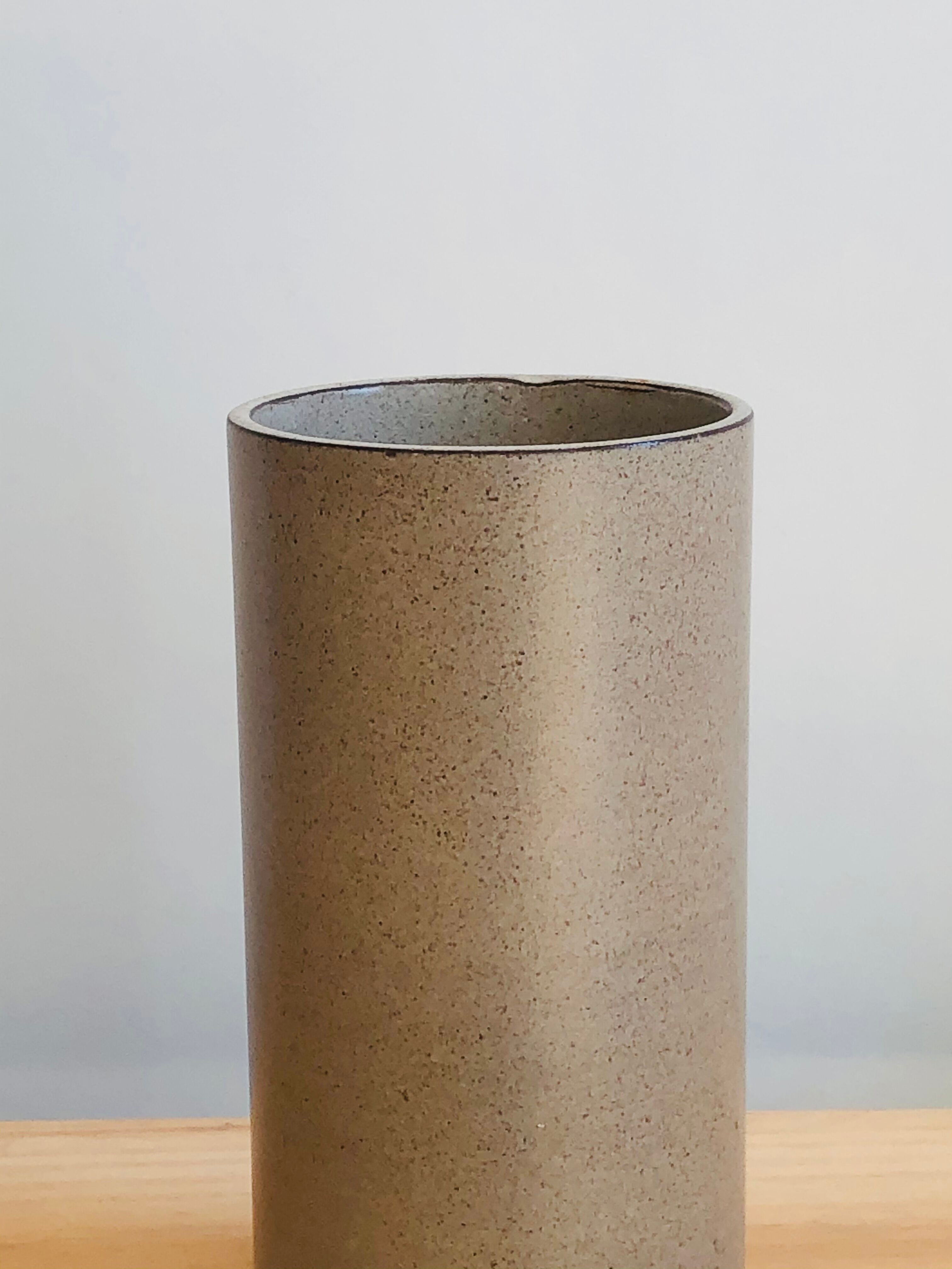 Brown grey ceramic vase