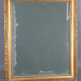 Old frame with keys, gilded stucco wood, pearl frieze 46x38 cm, foliage 40.3x32.1 cm + SB glass