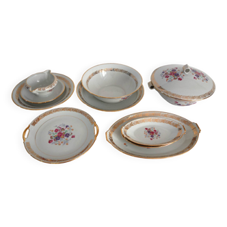 Lot de plats de service porcelaine PFC Vierzon vintage