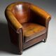 Fauteuil club en peau de mouton 2x classique