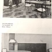 Dining Room Table and Mahogany Chairs by Fratelli Rigamonti, 1950s, Set of 7