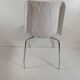 Industrial chair with fibreglass shell, chrome steel base – 1960