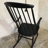 Grandessa Rocking Chair in Black Beech by Lena Larsson, 1960's