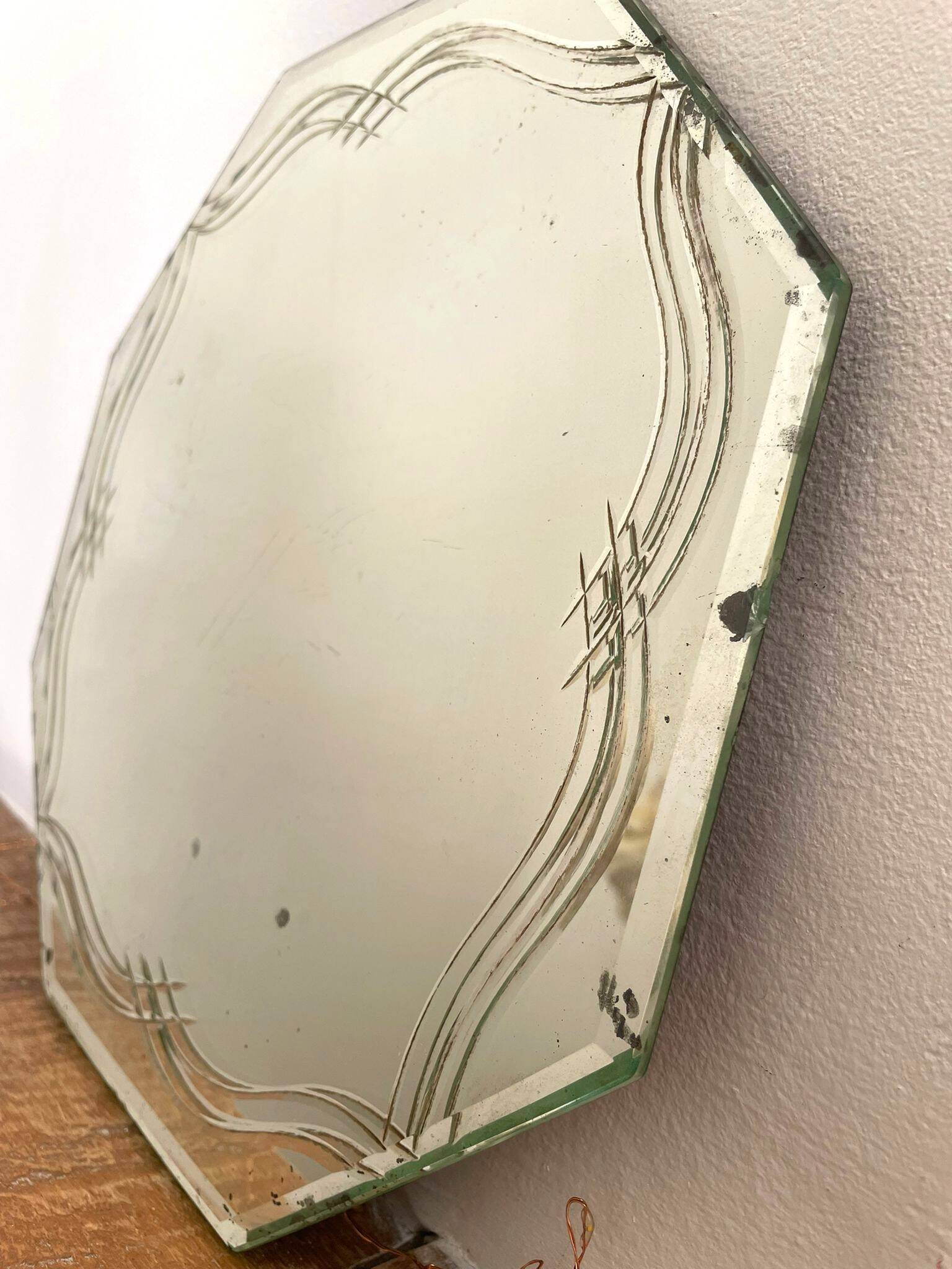 Vintage chiseled mirror