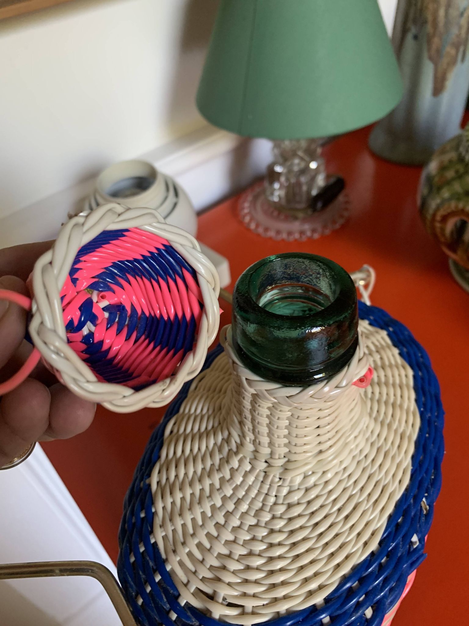 Large Scoubidou water bottle with golden handle