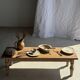 Slotted spatula, teak kitchen utensil L30 W8