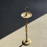 Marble and brass standing ashtray H74 D17