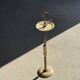 Marble and brass standing ashtray H74 D17