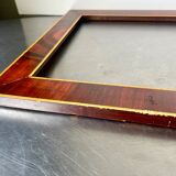 Antique Wooden  Frame intarsia borders 26.5 cm x 22.5  cm