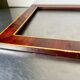 Antique Wooden  Frame intarsia borders 26.5 cm x 22.5  cm