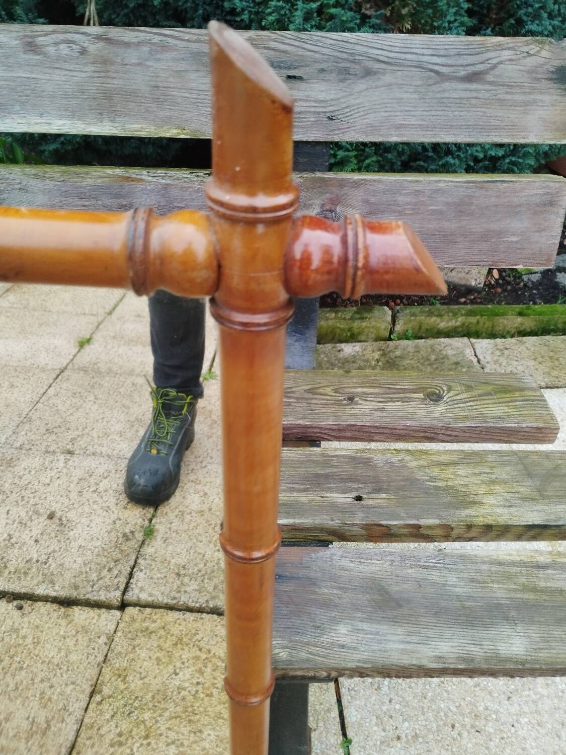 Vintage bamboo antique mirror