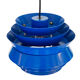 Pendant light "Trava" in blue lacquer by Carl Thore for Granhaga Metallindustri. Sweden 1960s.