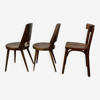 Lot de 3 chaises bistrot dépareillés et abîmés