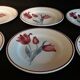 Series of six Orchies earthenware dessert plates model Simone