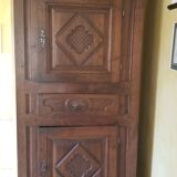 Old wardrobe "standing man" solid wood