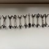 Silver metal animal knife door art nouveau style Sandoz