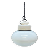 Vintage porcelain hanging lamp.