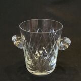 Old ice bucket ice cubes crystal cut braces Cristallerie Hartzviller