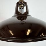 Industrial Brown Enamel Factory Pendant Lamp , 1960s