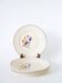Set of 5 dessert plates Salins, hand-painted flower patterns, 1950.