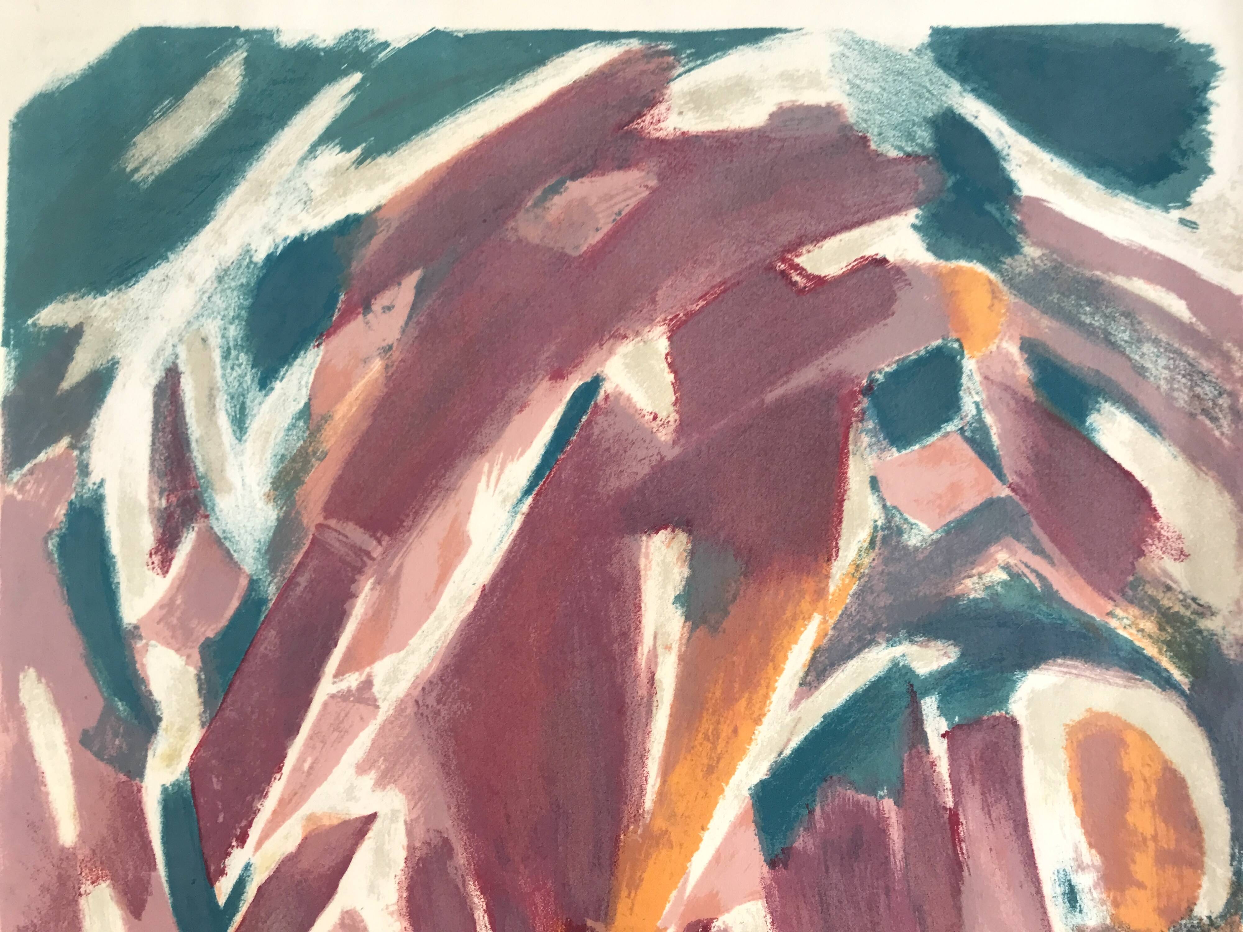 Share jean bazaine, the seasons, 1965. original lithograph signed at