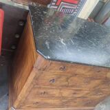 Walnut chest of drawers circa 1880 marble top