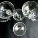 6 baccarat art nouveau champagne glasses colourless crystal trimmed, baluster foot
