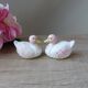 Vintage ceramic duck salt shaker and pepper shaker set