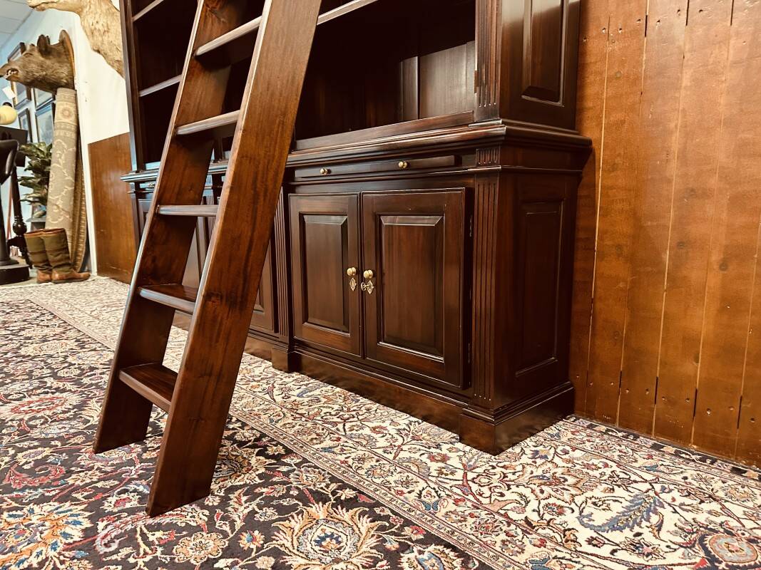 Classic English Mahogany Library Bookcase
