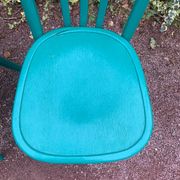 Set of 4 green bistro chairs