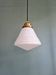 Art Deco Philips suspension in white opaline, 1930 (2 available)
