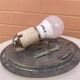 Minimalist large opaline glass flush mount ceiling lamp