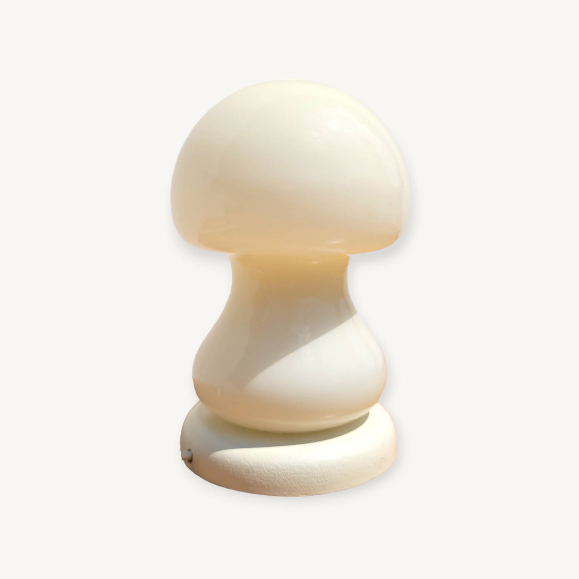 Vintage glass mushroom lamp
