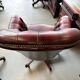 Springvale Chesterfield office chair in oxblood leather