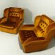 A Pair of Vintage Comfortable Armchairs, Jitona, 1980s