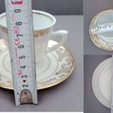 4 coffee cups by Philippe Deshoulières in Limoge porcelain