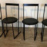 Set of 4 chairs Italy 1980 by Emilio Nanni for Fly-line