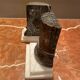 Luxury marble bookend set black and white baroque columns