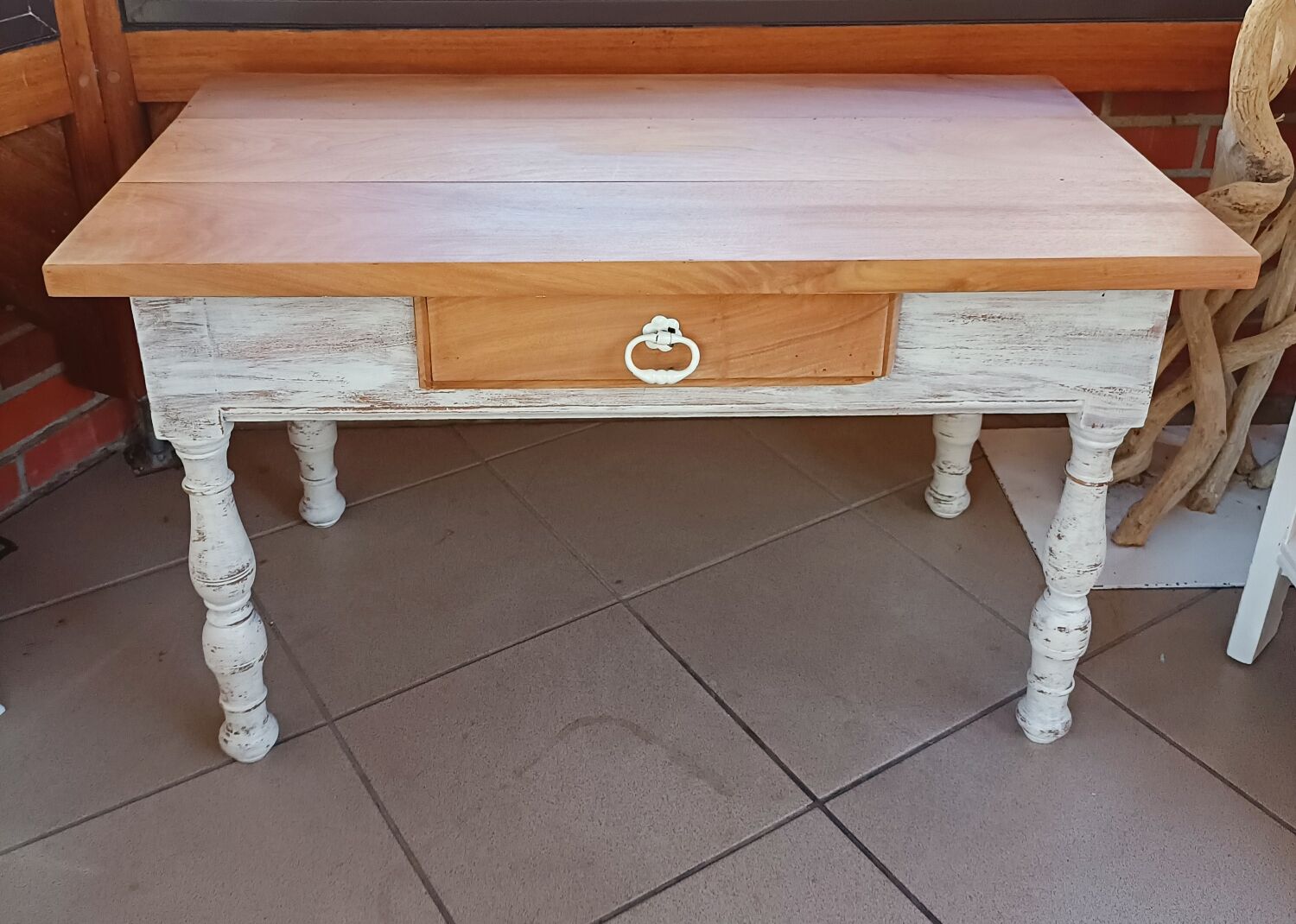 Renovated limed oak coffee table