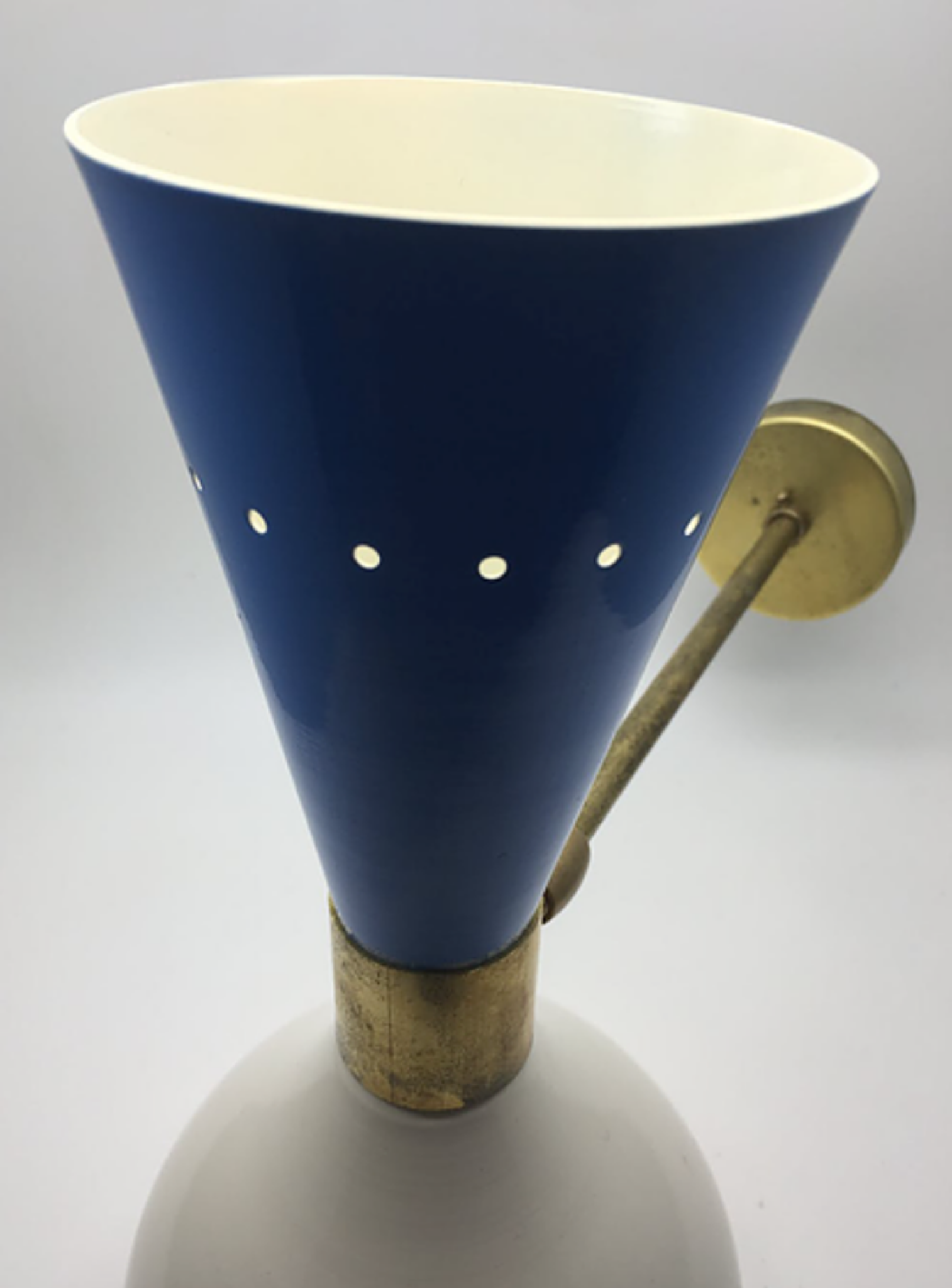 Pair Italian 50's bicolor design wall light