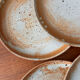 Lot de 6 assiettes en grès vintage - assiettes de présentation grès ém