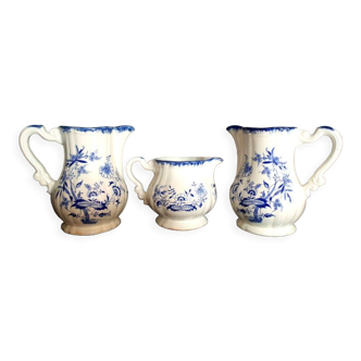 Set of 3 pitchers Sarreguemines Lancaster