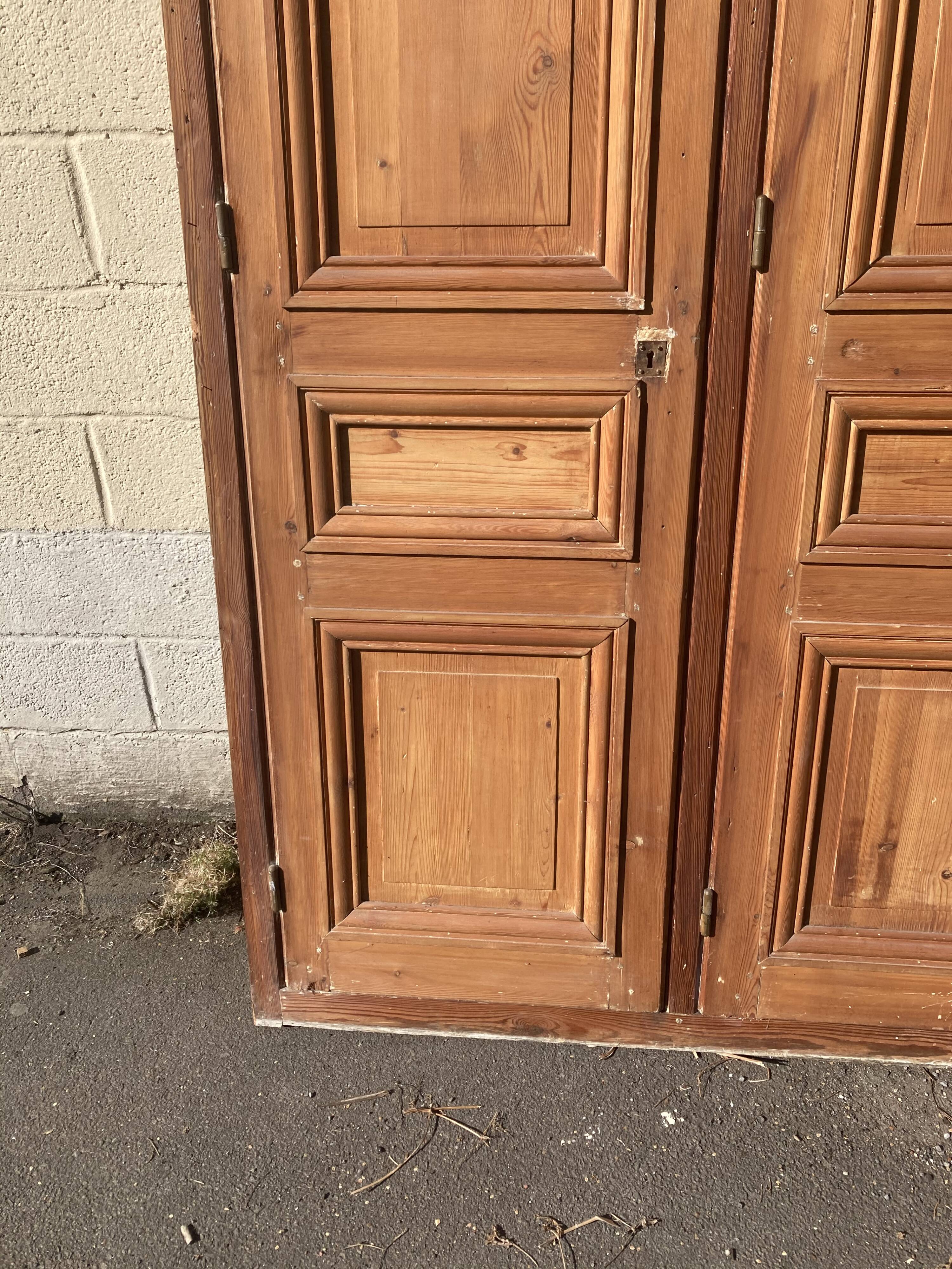 Old three-door closet