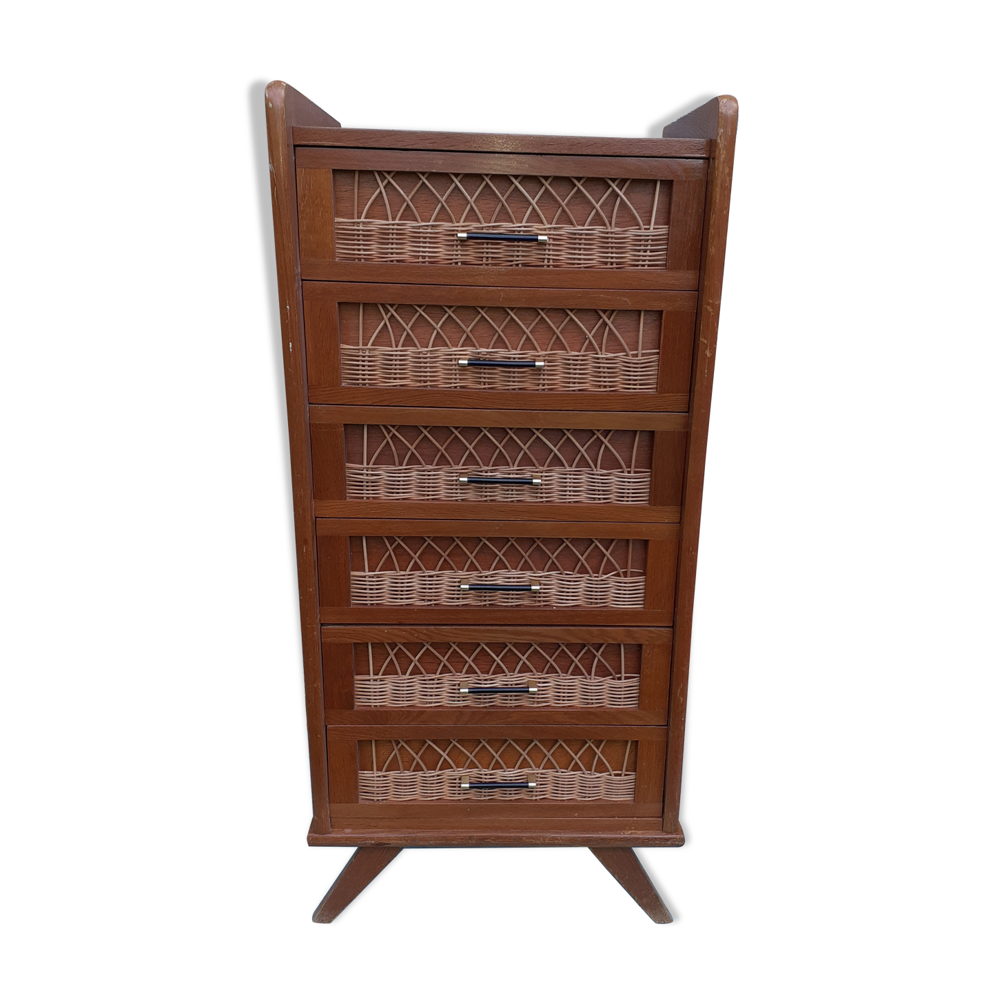 Vintage rattan cloth 60s