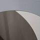 Large 1980s Italian smoke-tinted round mirror with white geometric segment
